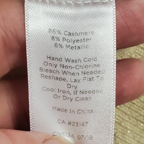 Talbots Womens Metallic Cashemere Turtleneck Sweater Size XS Gold Quiet Luxury - Picture 5 of 9